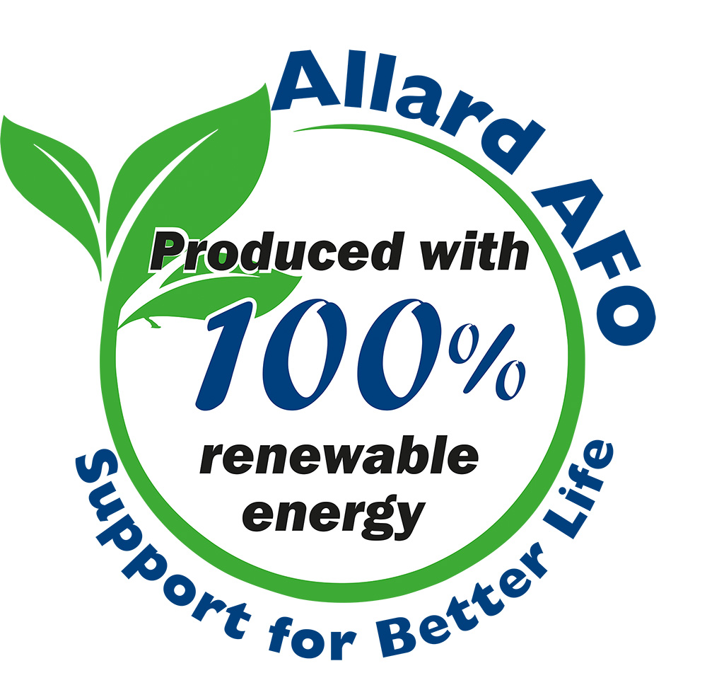 Allard AFO - produceret med 100 % vedvarende energi